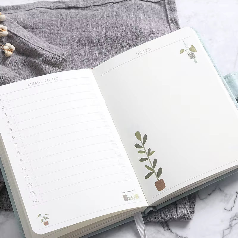 Cute Solid Color Magnetic Buckle Design 365 Day Weekly Plan Diary Planner Notebooks A6 Journals School Supplies Stationery Gift