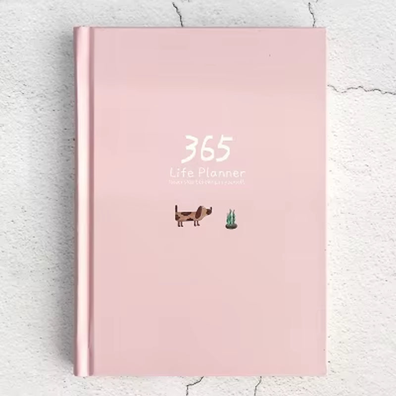 Cute Solid Color Magnetic Buckle Design 365 Day Weekly Plan Diary Planner Notebooks A6 Journals School Supplies Stationery Gift