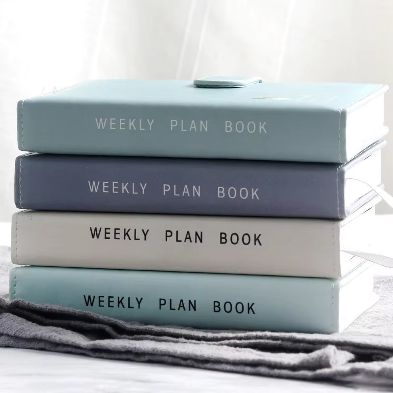 Cute Solid Color Magnetic Buckle Design 365 Day Weekly Plan Diary Planner Notebooks A6 Journals School Supplies Stationery Gift