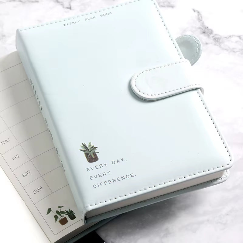 Cute Solid Color Magnetic Buckle Design 365 Day Weekly Plan Diary Planner Notebooks A6 Journals School Supplies Stationery Gift